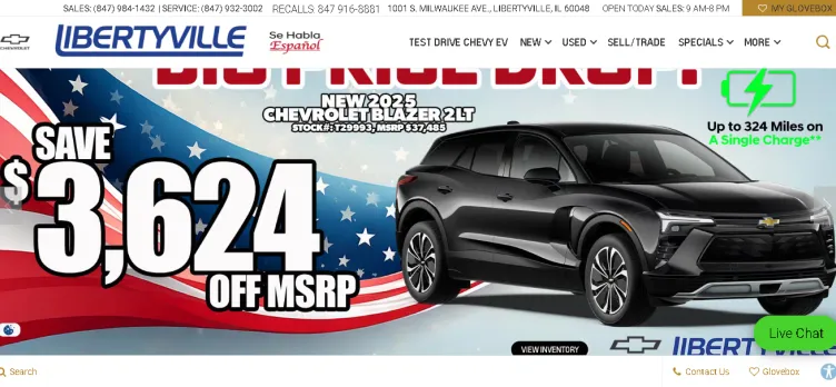 Screenshot Libertyville Chevrolet