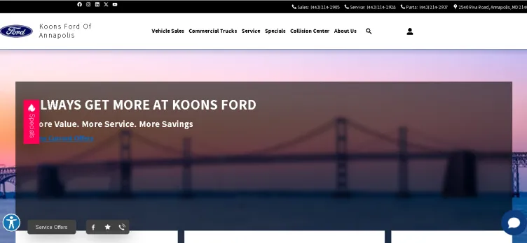 Screenshot Koons Ford of Annapolis