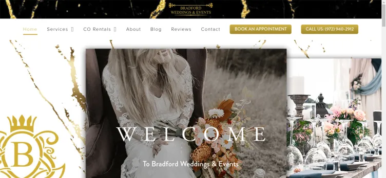 Screenshot Bradford Weddings & Events