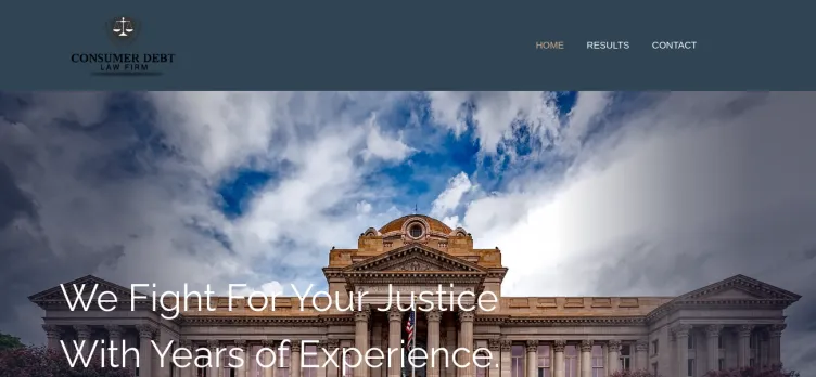 Screenshot Consumer Debt Law Firm