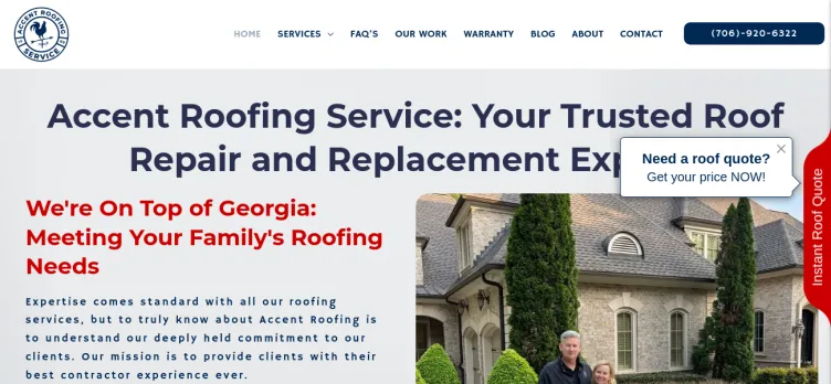 Screenshot Accent Roofing Service