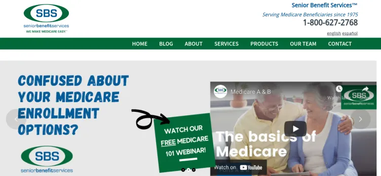 Screenshot Senior Benefit Services