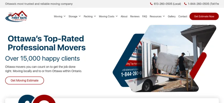Screenshot First Rate Movers