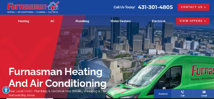 Screenshot Furnasman Heating and Air Conditioning