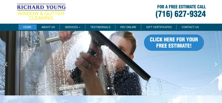 Screenshot Richard Young Window Cleaning Service