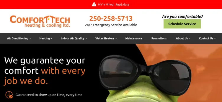 Screenshot Comfort Tech Heating & Cooling