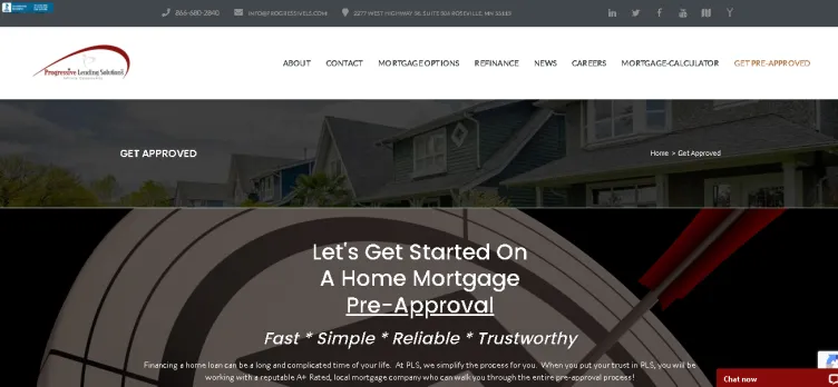 Screenshot Progressive Lending Solutions
