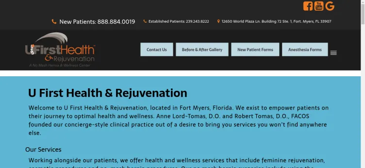 Screenshot U First Health & Rejuvenation