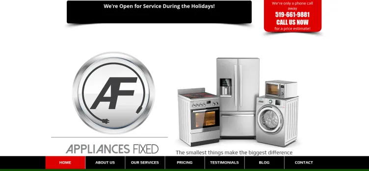 Screenshot Appliances Fixed