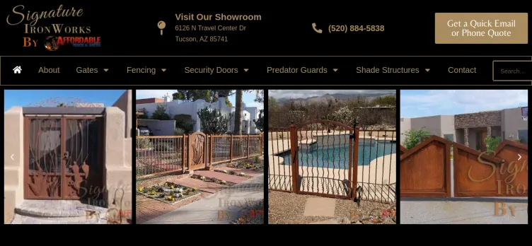 Screenshot Affordable Fence and Gates