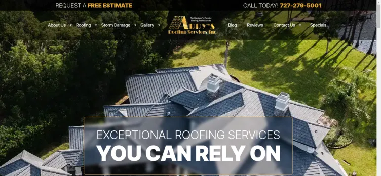 Screenshot Arry's Roofing Services