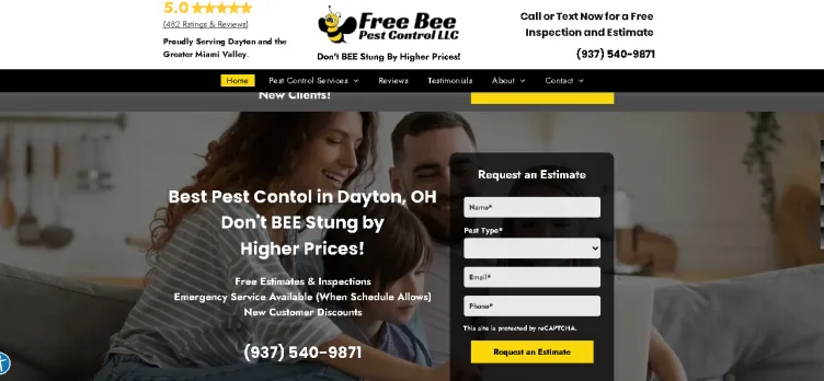 Screenshot Free Bee Pest Control