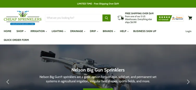 Screenshot Cheap Sprinklers