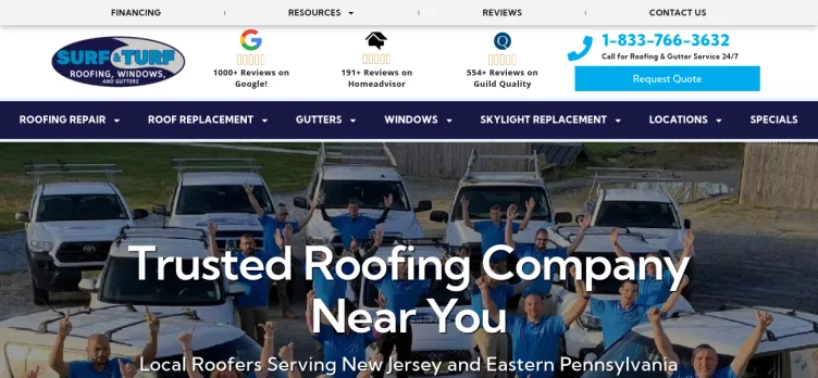 Screenshot Surf & Turf Roofing