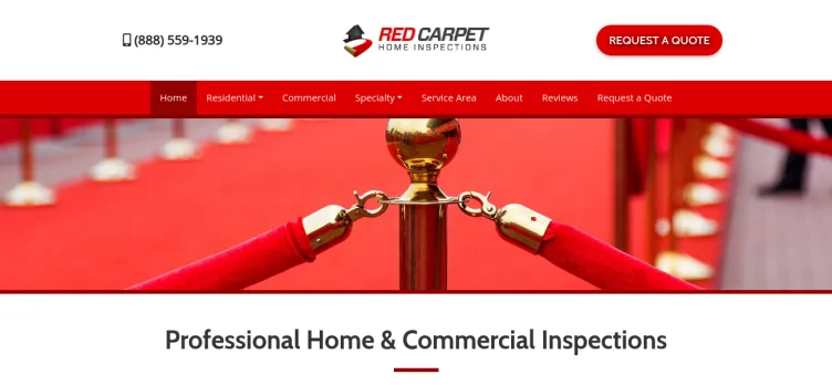 Screenshot Red Carpet Home Inspections
