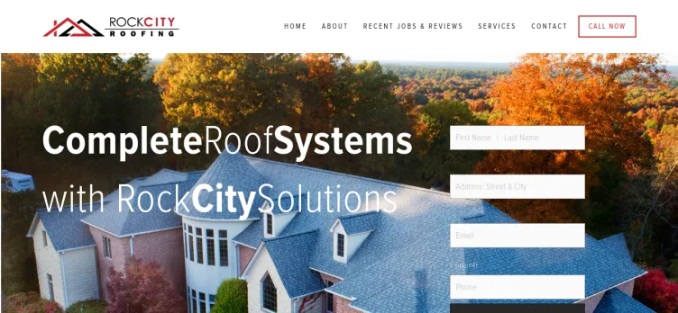 Screenshot Rock City Roofing