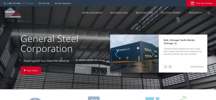 Screenshot General Steel Corporation