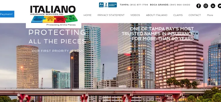 Screenshot Italiano Insurance Services