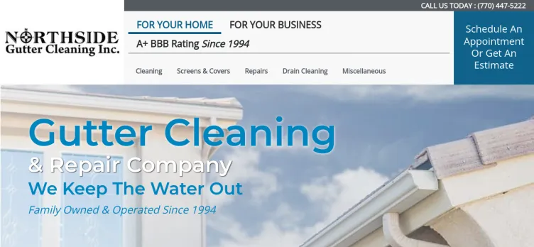 Screenshot Northside Gutter Cleaning