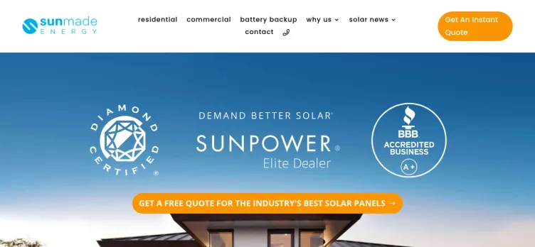 Screenshot Sunmade Energy