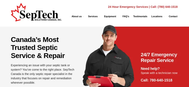 Screenshot SepTech Solutions Canada