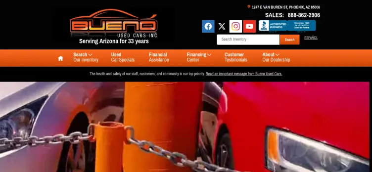 Screenshot Bueno Used Cars