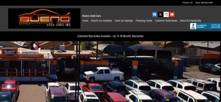 Screenshot Bueno Used Cars