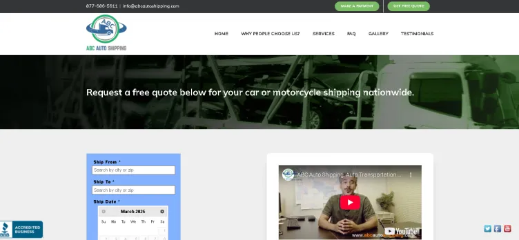 Screenshot ABC Auto Shipping