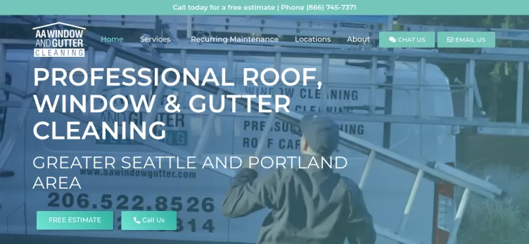 Screenshot AA Window & Gutter Cleaning