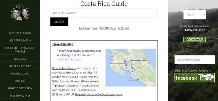 Screenshot Costa Rica Guide, Pacific Trade Winds