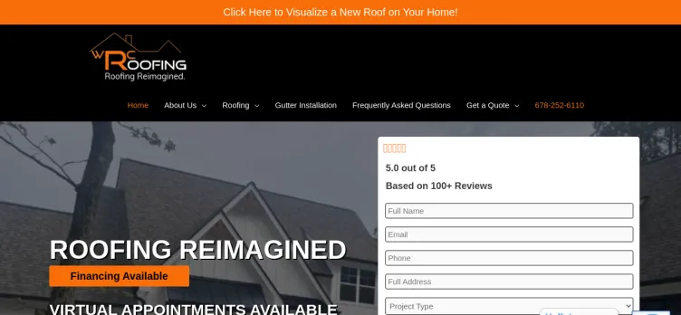Screenshot Whitaker Roofing Company