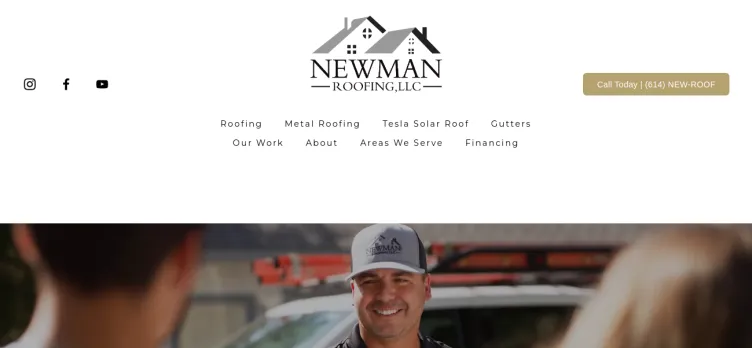 Screenshot Newman Roofing