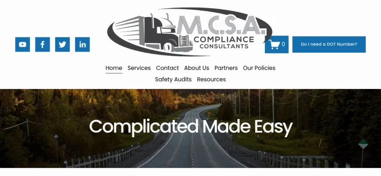 Screenshot Motor Carrier Safety Audit Compliance Consultants