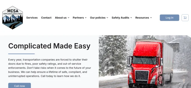 Screenshot Motor Carrier Safety Audit Compliance Consultants