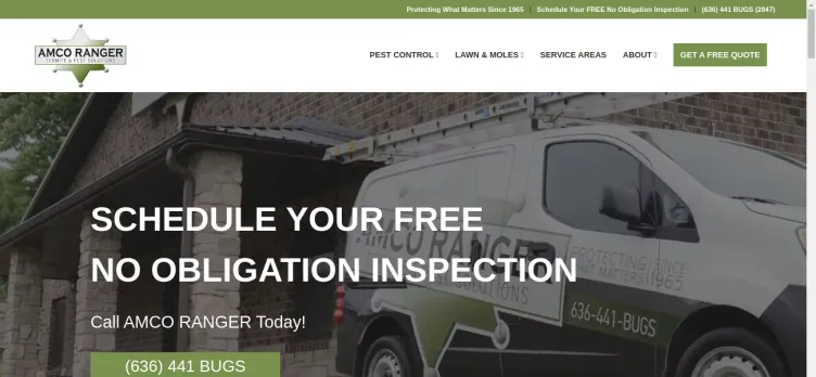 Screenshot Amco Ranger Termite & Pest Solutions