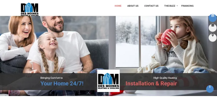 Screenshot Des Moines Heating and Cooling