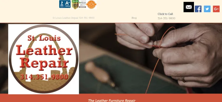 Screenshot St. Louis Leather Repair