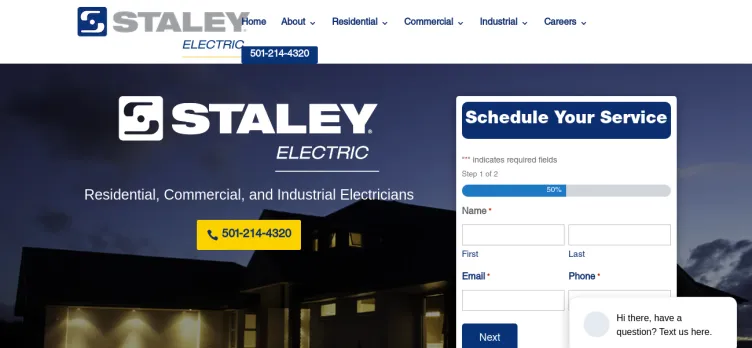 Screenshot Staley Electric Services