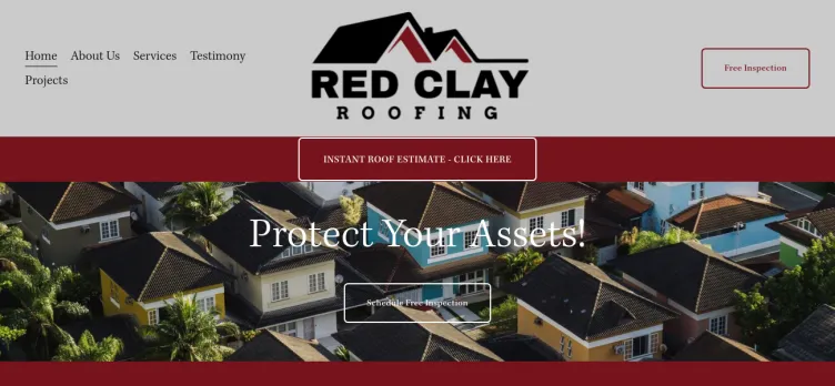 Screenshot Red Clay Roofing