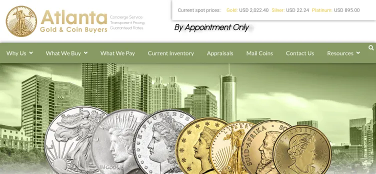 Screenshot Atlanta Gold & Coin Buyers