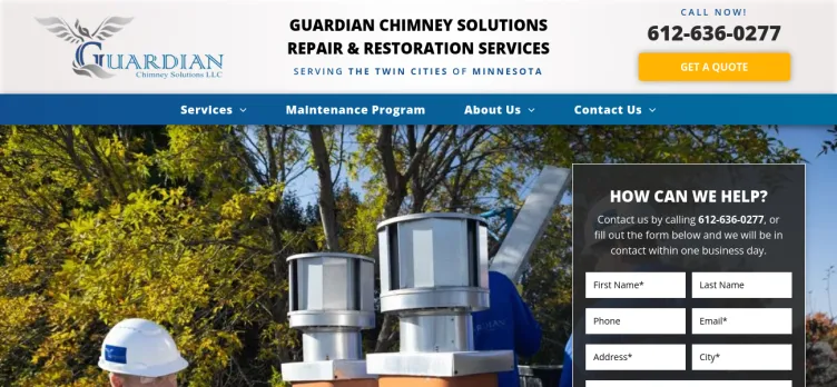 Screenshot Guardian Chimney Solutions