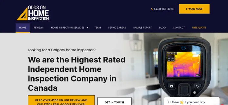 Screenshot Odds On Home Inspection Service