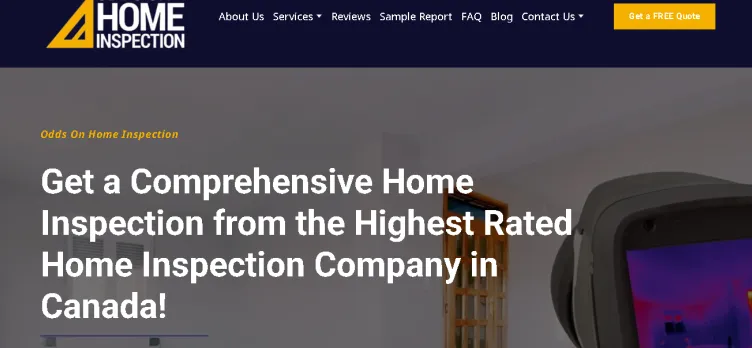 Screenshot Odds On Home Inspection Service