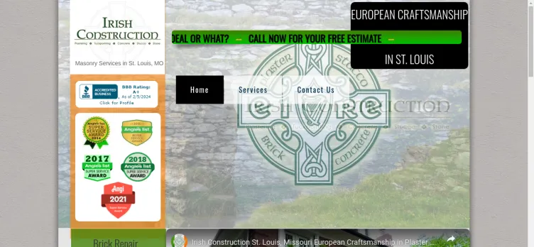 Screenshot Irish Construction