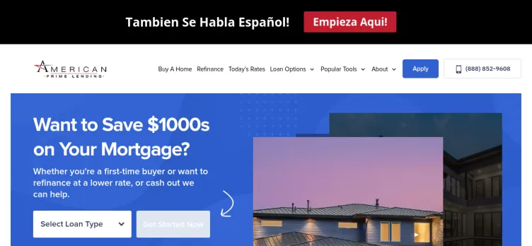 Screenshot American Prime Lending