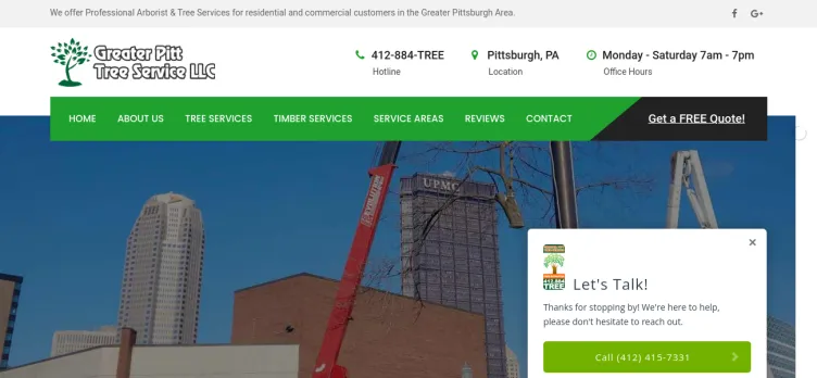 Screenshot Greater Pitt Tree Service