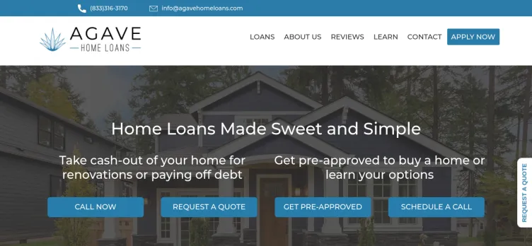 Screenshot Agave Home Loans