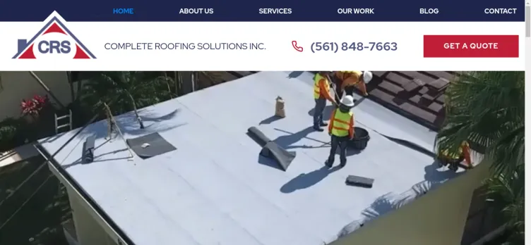 Screenshot Complete Roofing Solutions