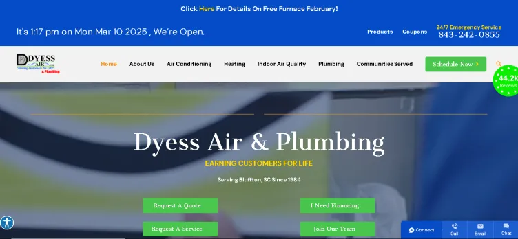 Screenshot Dyess Heating & Air