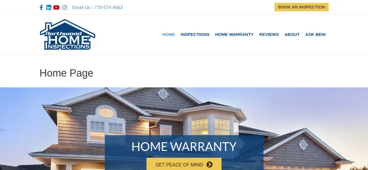 Screenshot Northwood Home Inspections